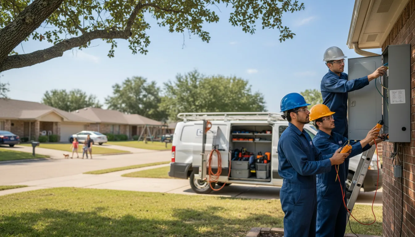 Certified electrician providing emergency electrical services in Afton, TX